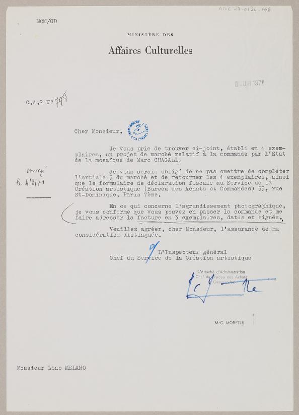, June 8, 1971, Letter